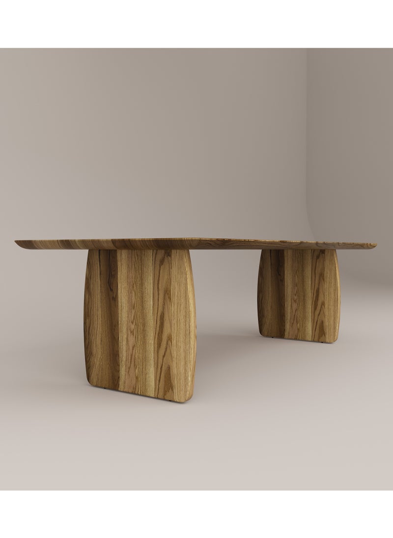 Slab House - Edge Collection - Solid Oak Timber 8-10 Seater Table - Image 1