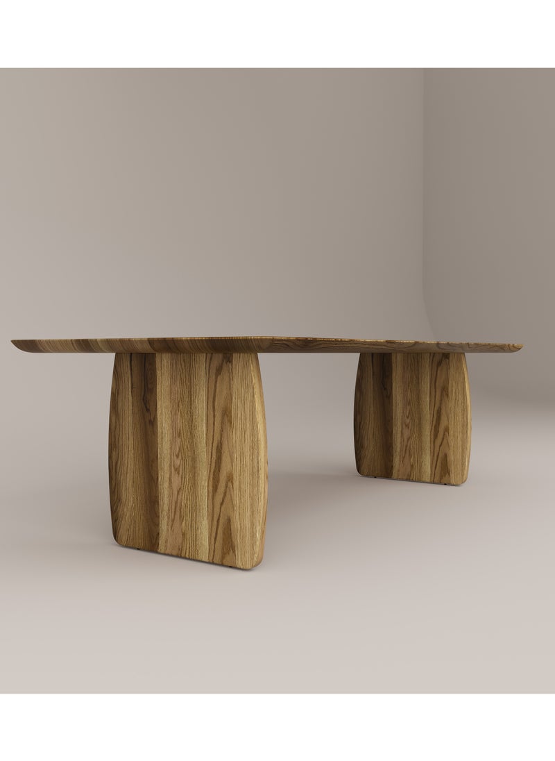 Slab House - Edge Collection - Solid Oak Timber 8-10 Seater Table - Image 1