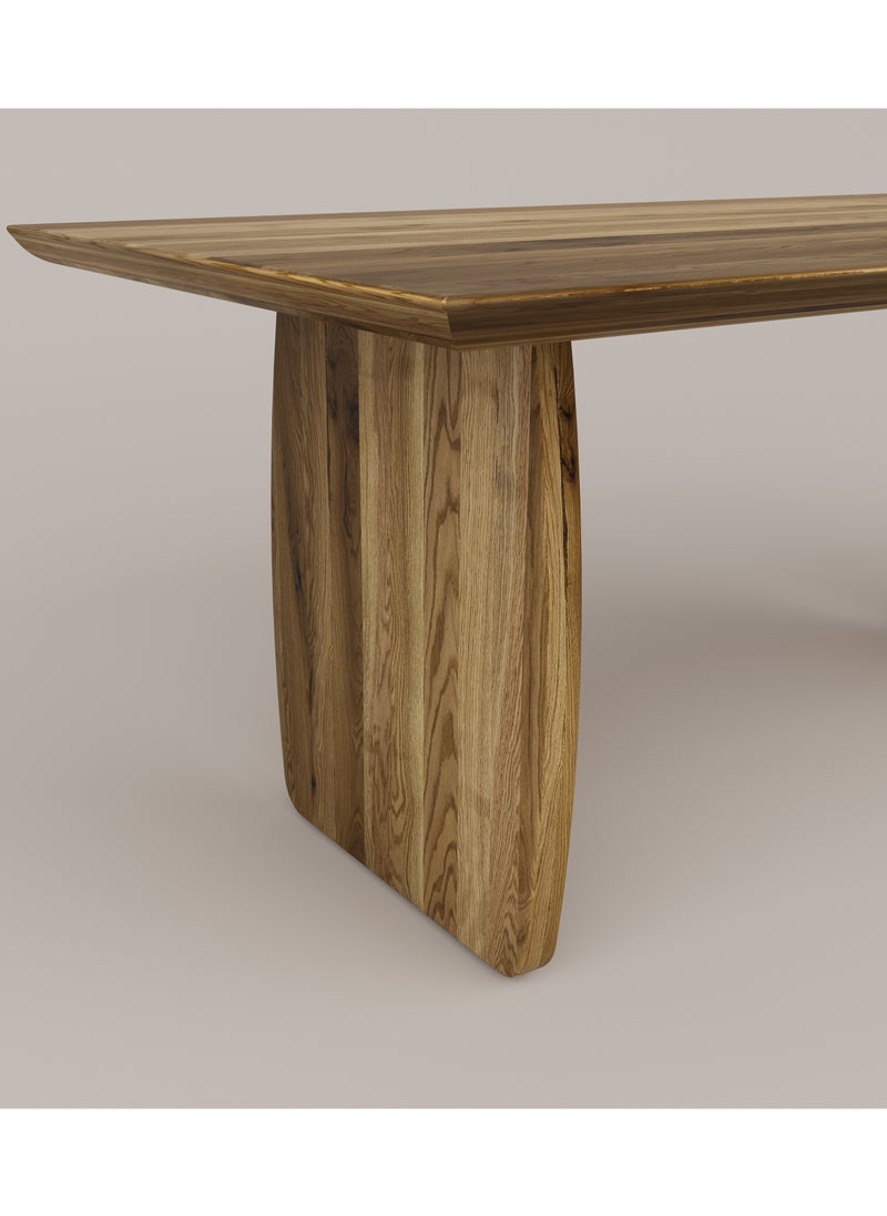 Slab House - Edge Collection - Solid Oak Timber 8-10 Seater Table - Image 1