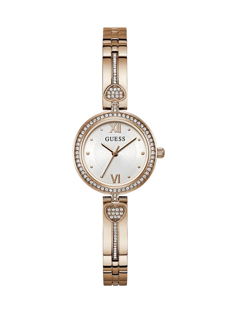GUESS Lovey Ladies Rose Gold Tone Analog Stainless Steel Watch GW0655L3 - Image 1
