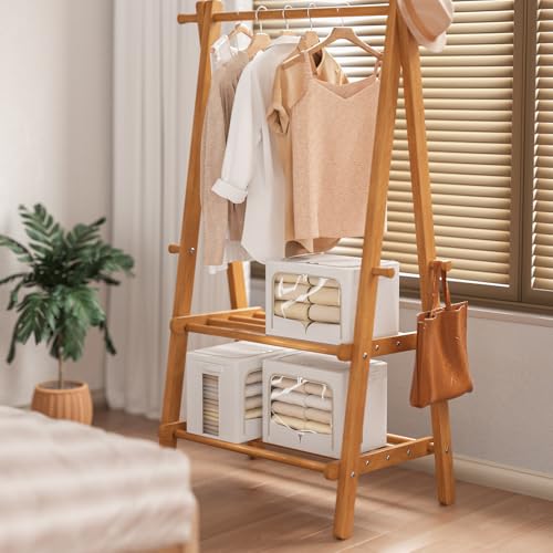 FHSQX 3 Pack Clothes Storage Bins Foldable Metal Frame Storage Box Stackable Linen Fabric Container Organizer Set with Carrying Handles and Clear Window (Cream White, 15.7x11.8x7.8inch(22L)) - Image 3