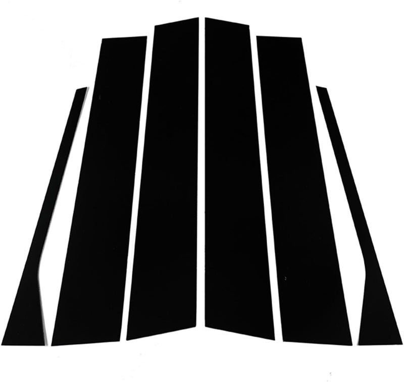 DEMULAX 6Pcs Car Pillar Posts Window Molding Cover Trims - Image 1