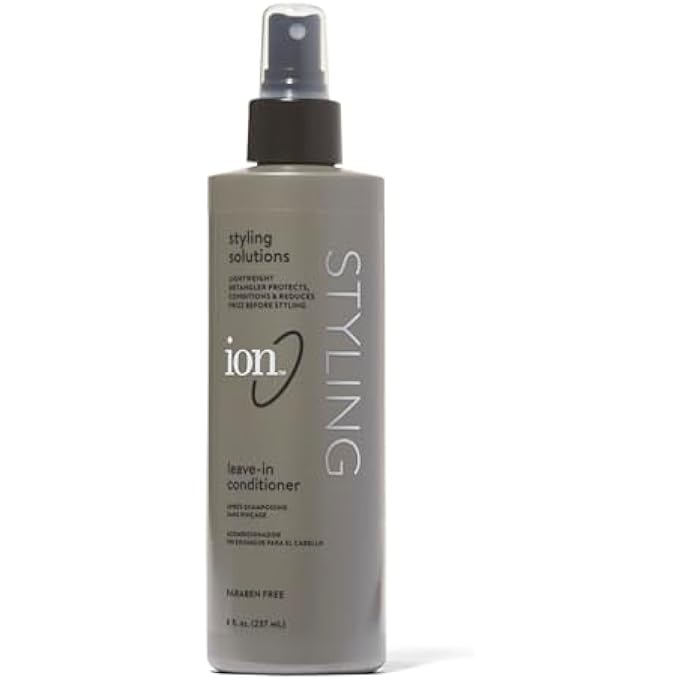 ION STYLING LEAVE IN CONDITER SPRAY, 8 FL OZ, DRY, BRITTLE, OR COARSE HAIR, ANTIFRIZZ, DETANGLING, PARABEN FREE - Image 1