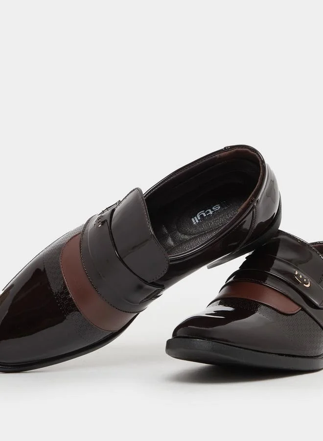 Styli Pointed Toe Slip On Derby Shoes