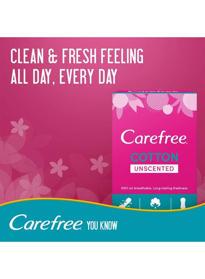 Carefree Breathable Cotton Unscented Panty Liners, Pack Of 30 - Image 3