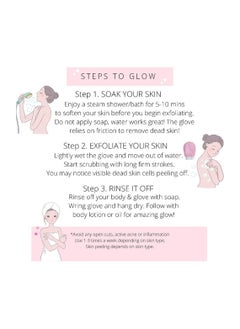 Cool Baby Clean and Glow Korean Deep Exfoliating Glove(Pink）  - Image 5