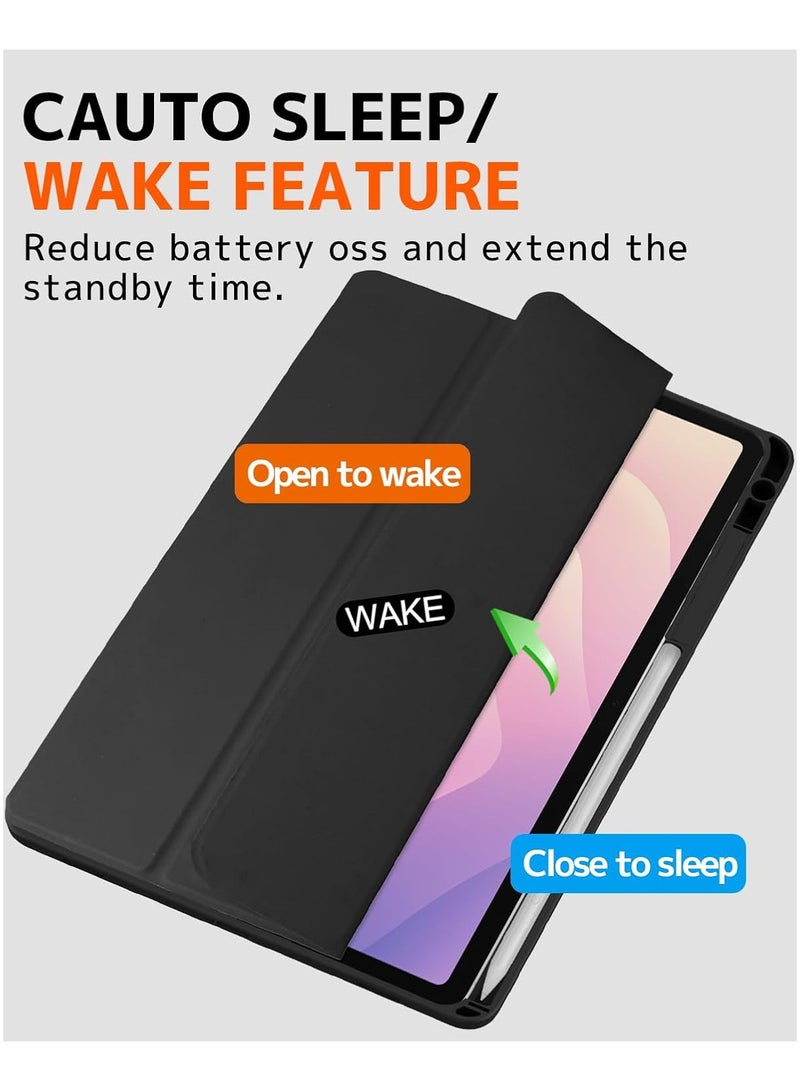 CHEROSIN حافظة تابلت شفافة لجهاز سامسونج جالاكسي تاب S11 مقاس 11 إنش مع حامل قابل للتعديل ثلاثي الطي وفتحة قلم ووظيفة النوم/الاستيقاظ التلقائي - Image 3