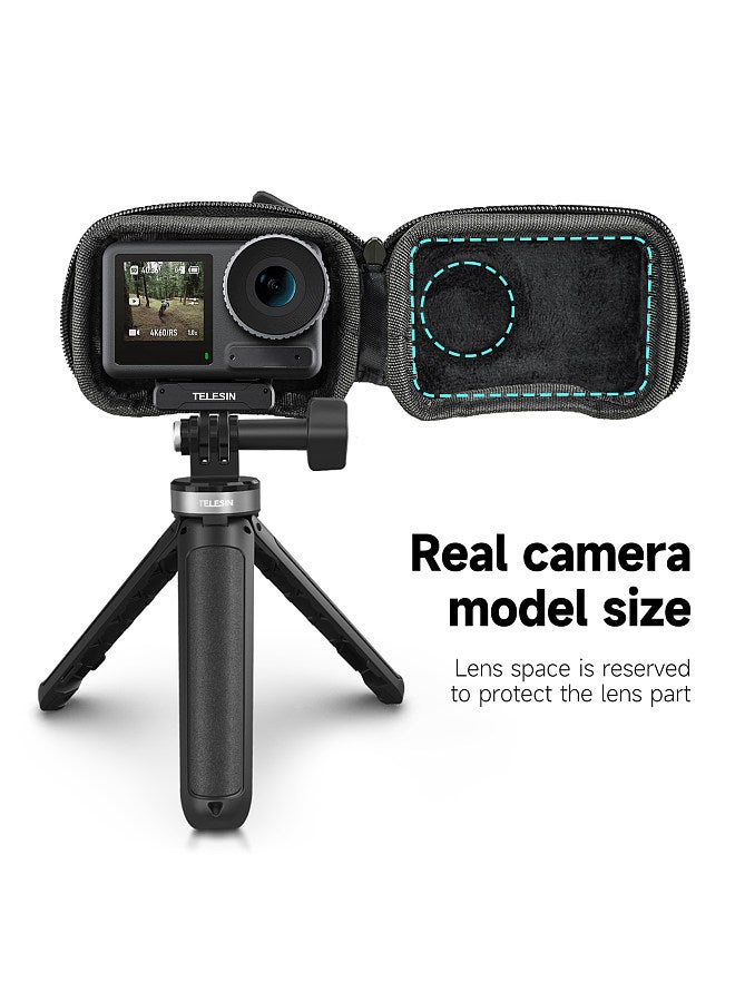 TELESIN Sports Camera Case Digital Camera Case Portable Storage Bag for Camera Protective Bag for Digital Camera with Semi-open Design Compatible with DJI Osmo Action3 - Image 3