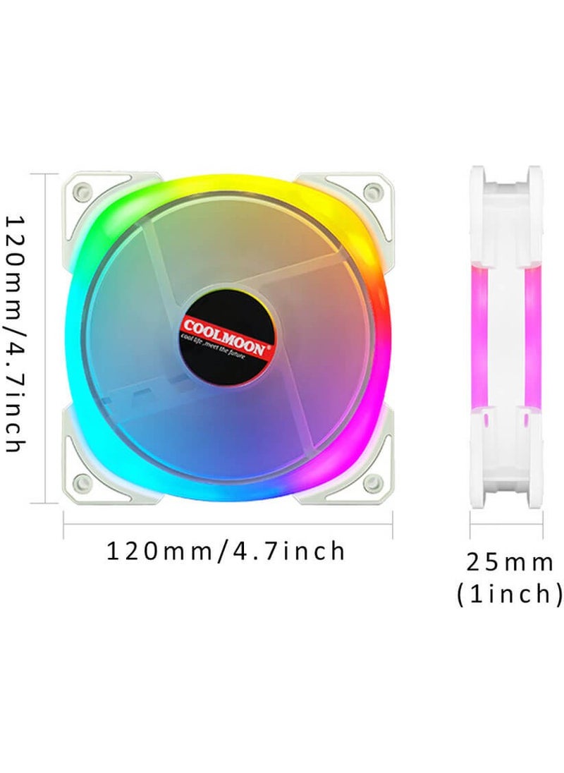 Coolmoon Argb 12 cm Case Fan 5V3PIN 4pin Pwm