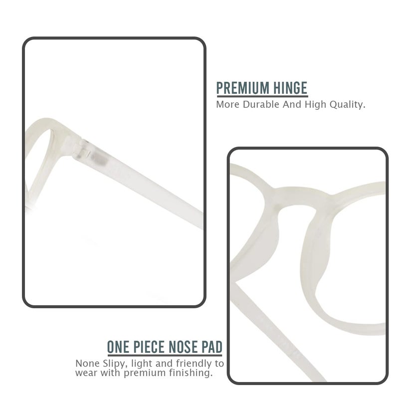 EYMEN Classic Non Prescription Clear Lens Glasses for Women Men Round Frame Eyeglasses Multiple Shades - Image 5