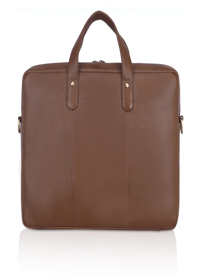 WildHorn Genuine Leather Laptop Bag for Men | Fits Up to 15.6-Inch Laptop/MacBook | Office & Messenger Bag with Stylish Design | Durable & Spacious with 1-Year Warranty - Image 4