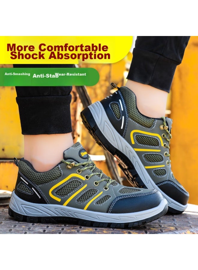 Jingtu Jingtu Safety Shoes For Men, Wear-resistant, Steel Toe Cap, Puncture-proof, Protective Work Site Functional Shoes 9157 Size 40 - Image 4