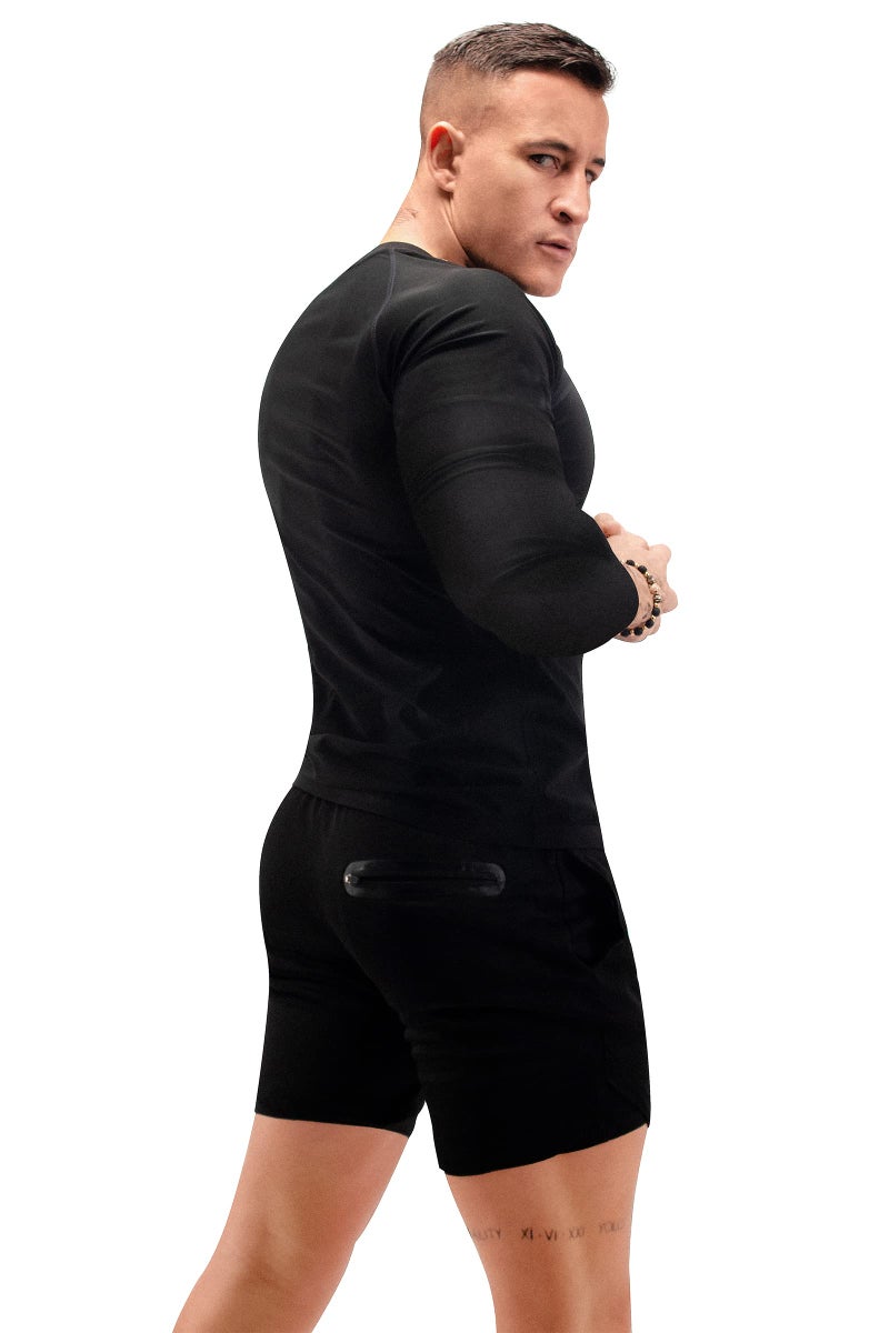 FUXERT Sauna Shirt for Men Long Sleeve Sauna Suit Heat Trapping Workout Shirts Sweat Enhance Vest for Workout Sports(BK XL) - Image 3