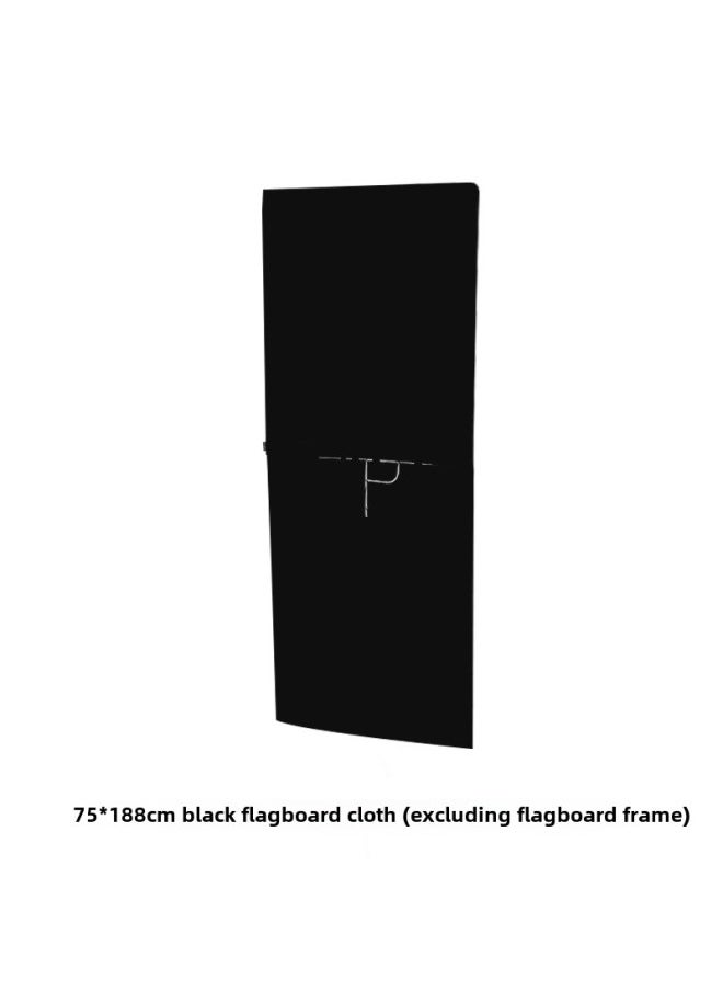 Generic Film And Television Studio Stainless Steel Flag Board Frame Small Soft Light Screen Butterfly Cloth Light Blocking Reflector Background Board Soft-Body Color:75*188cm Black Flag Board Cloth  - Image 1