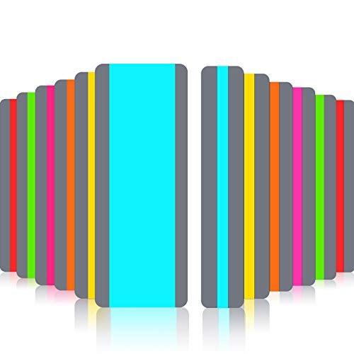 Zonon 12 Pieces Guided Reading Highlight Strips with 2 Sizes Colored Overlay Highlight Bookmarks for Children and Teacher Supply Guided(6 Standard Size and 6 Large Size) - Image 1