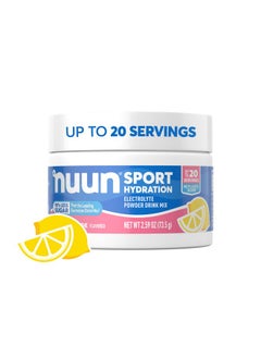 Nuun Nuun Sport Electrolyte Powder Canister - Pink Lemonade, 5 Essential Electrolytes for Hydration, Drink Mix with 15mg Magnesium, 1g Sugar, Non-GMO, Vegan, Up to 20 Servings  - Image 1