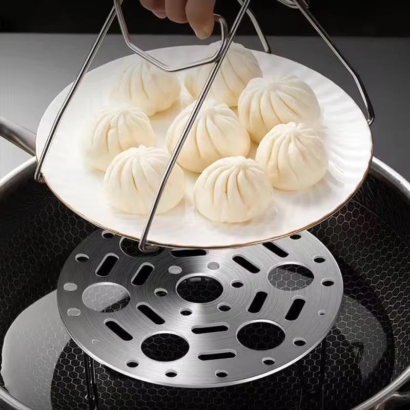 Ameedarshan Stainless Steel Round Egg Steamer Rack Heatproof Stackable 7 Holes Stand Egg Box Kitchen Multipurpose Trivet Insert for Pot Accessories and Pressure Cooker Pans Steam Boiling Pack Of 1 - Image 4
