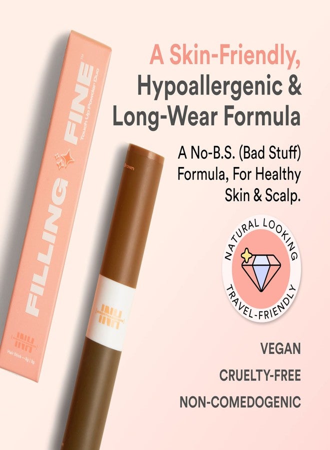 INH Filling Fine Hair Thickening Powder Stick For Men & Women, Concealer For Hair Loss, Thinning, Bald Spots, Graying Roots | Get Instant Results, 10x Fuller Hair In Seconds, Long lasting, Water-Proof | Ash Brown and Brown - Image 5