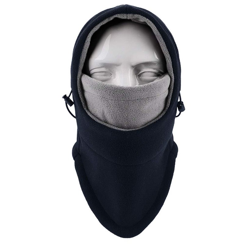 YQXCC Kids Winter Hats Balaclava Ski Mask Windproof Warm Adjustable with Fleece Lining Hat for Boys Girls Dark Blue/Gray - Image 3