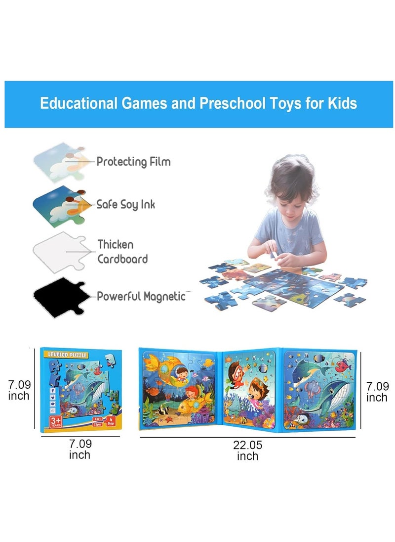 Ocean Puzzles Toys for 3 4 5 6 Year Old Boys and Girls, Magnetic Puzzle for Kids, Educational Games and Preschool Toys for Toddler, Magnet Puzzles for Kids Ages 3-5 - Image 4