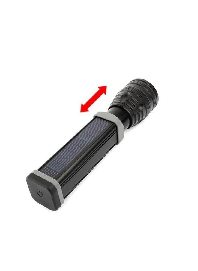 Crony W562 Solar USB charging multi-function flashlight Telescopic focusing outdoor waterproof strong flashlight - Image 4