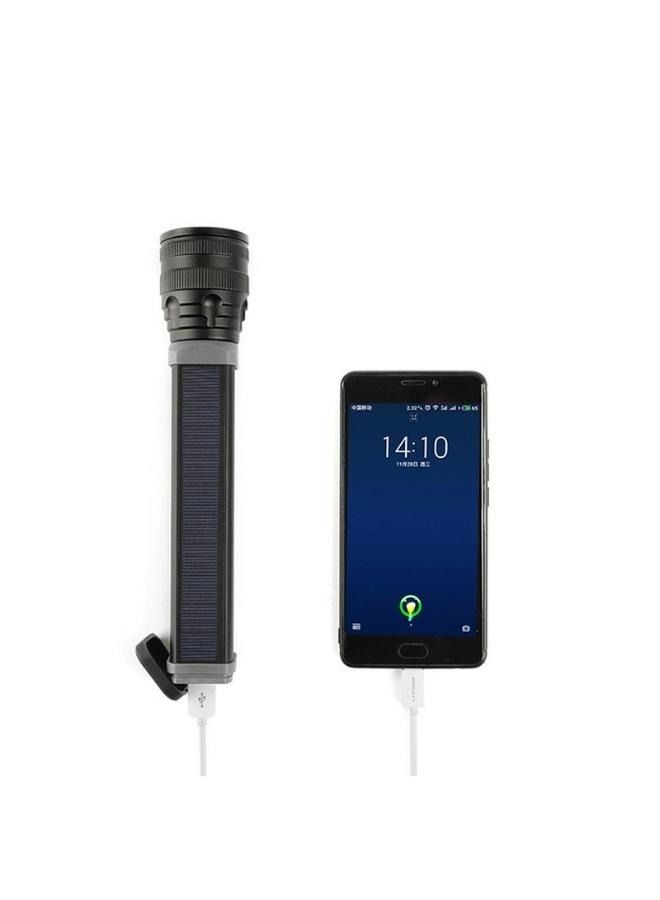 Crony W562 Solar USB charging multi-function flashlight Telescopic focusing outdoor waterproof strong flashlight - Image 5