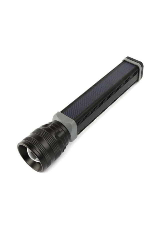Crony W562 Solar USB charging multi-function flashlight Telescopic focusing outdoor waterproof strong flashlight - Image 1