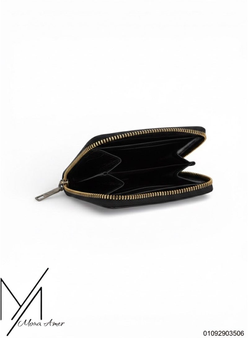 Women's Faux Leather Wallet,Zip Around Card Holder, All Seasons-M-250 (Black) - Image 5