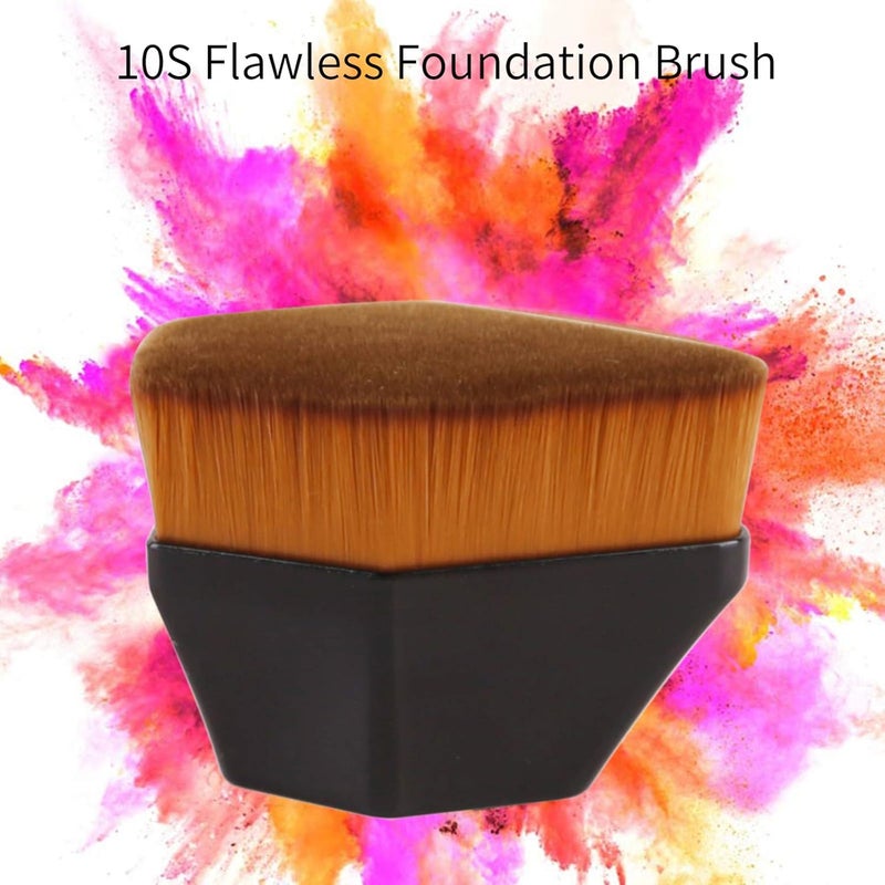 Daubigny Foundation Brush, Iron Type Makeup Brush for Face Blush Liquid Powder Foundation Brush for Blending Liquid, Cream or Flawless Powder Cosmetics with Protective Case (Black) - Image 4