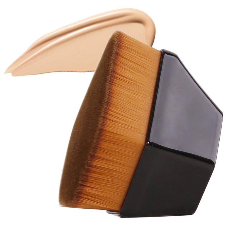 Daubigny Foundation Brush, Iron Type Makeup Brush for Face Blush Liquid Powder Foundation Brush for Blending Liquid, Cream or Flawless Powder Cosmetics with Protective Case (Black) - Image 1