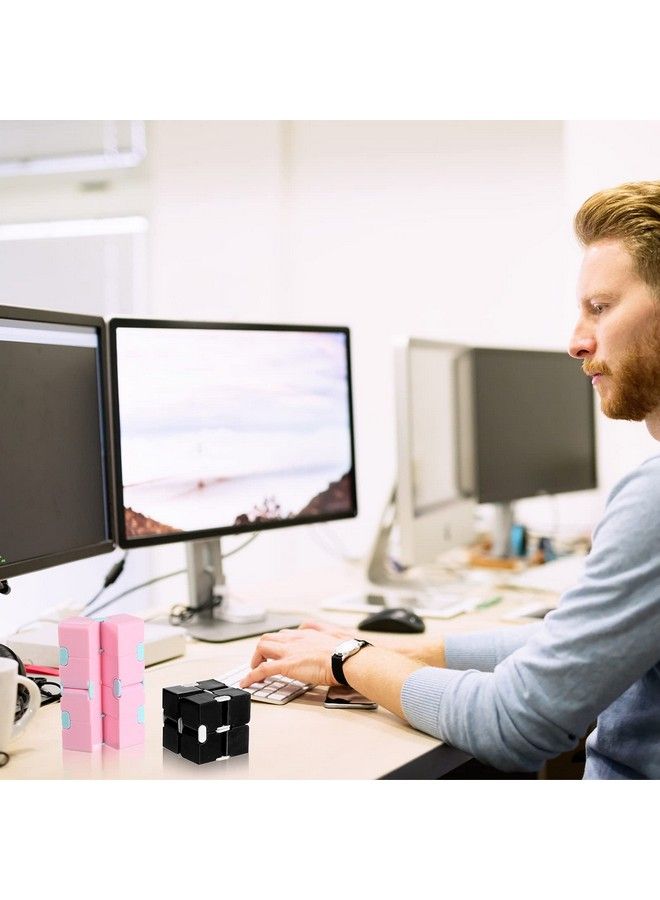 Skylety 6 قطع مكعب إنفينيتي لعبة فidget لتخفيف التوتر والقلق مكعب متين لتخفيف التوتر لعبة فidget صغيرة مكعب إنفينيتي لعبة مكتبية لتخفيف التوتر للبالغين تخفيف التوتر والقلق - Image 3