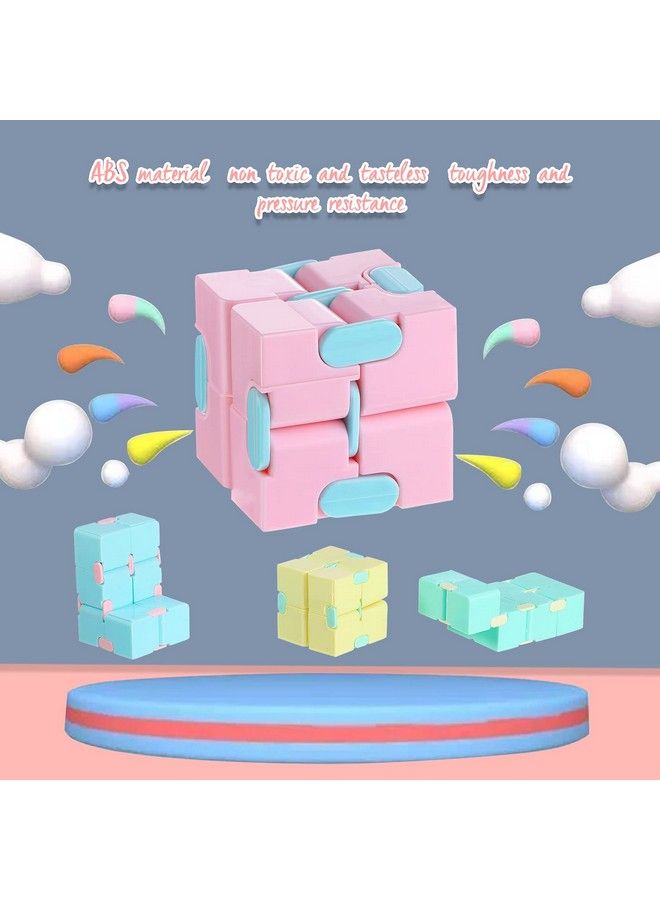 Skylety 6 قطع مكعب إنفينيتي لعبة فidget لتخفيف التوتر والقلق مكعب متين لتخفيف التوتر لعبة فidget صغيرة مكعب إنفينيتي لعبة مكتبية لتخفيف التوتر للبالغين تخفيف التوتر والقلق - Image 5