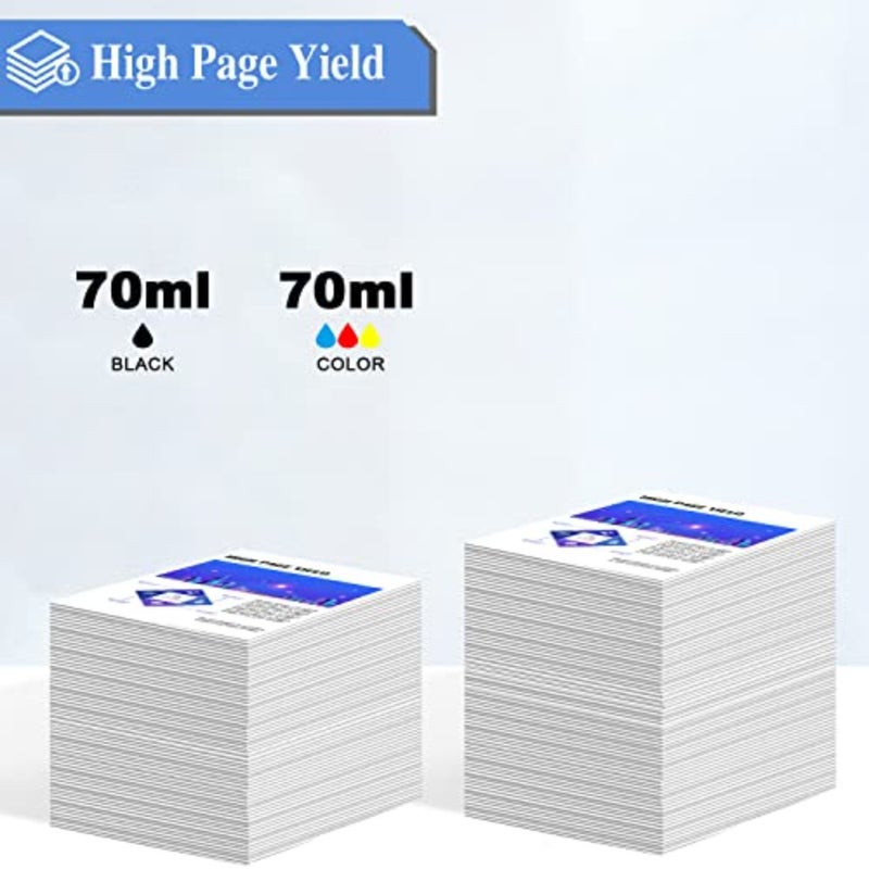 زجاجة حبر لطابعات سلسلة Epson L1200/L3100، حبر قائم على الصبغة، أسود/سماوي/أصفر/أرجواني، عبوة من 4 قطع عالية الإنتاجية متوافقة مع C13T00S64A - Image 3