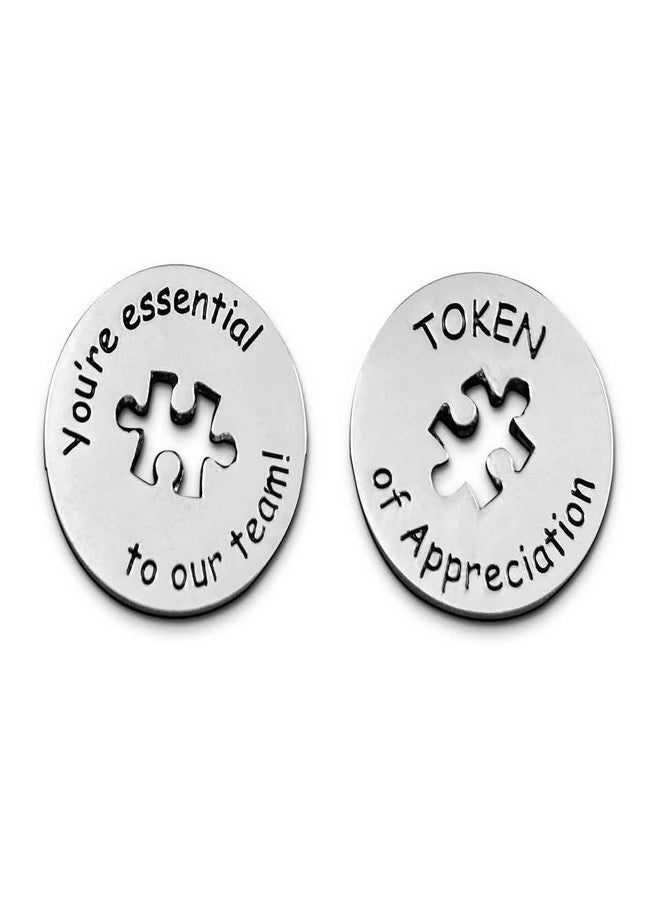 Trainers Warehouse Puzzle Tokens (10/Set) | Distribute to Every teammate to let Them Know They're Essential | "Token of Appreciation" on one Side, "You're Essential to Our Team!" on Reverse - Image 1