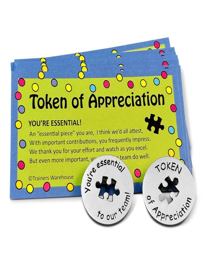 Trainers Warehouse Puzzle Tokens (10/Set) | Distribute to Every teammate to let Them Know They're Essential | "Token of Appreciation" on one Side, "You're Essential to Our Team!" on Reverse - Image 2