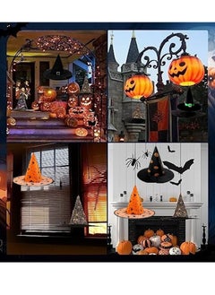 JOLLITY LLC Witch Hats Halloween Costume Bulk for Kids and Adults Witches Party Accessory Favor Hanging Decorations for Yard Garden Indoor Outdoor Decor 4 pcs  - Image 3
