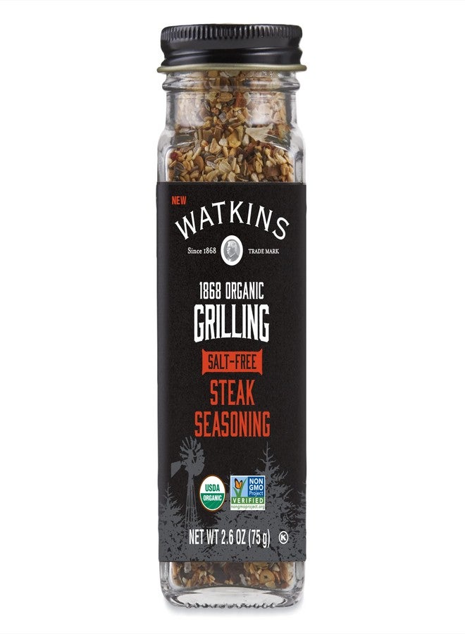 Watkins Salt-Free Organic Steak Seasoning, 2.6 oz, 1-Pack - Image 1