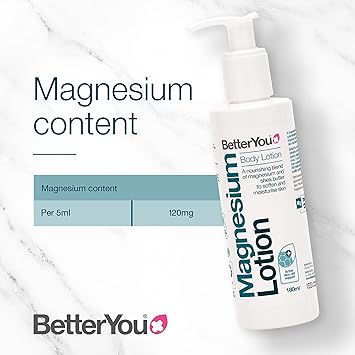 BetterYou Magnesium Body Lotion Nourishing Blend of Natural Zechstein Transdermal Magnesium and Shea Butter to Soften and Moisturise Skin PalmOil Free 180ml - Image 2