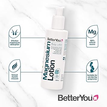 BetterYou Magnesium Body Lotion Nourishing Blend of Natural Zechstein Transdermal Magnesium and Shea Butter to Soften and Moisturise Skin PalmOil Free 180ml - Image 3