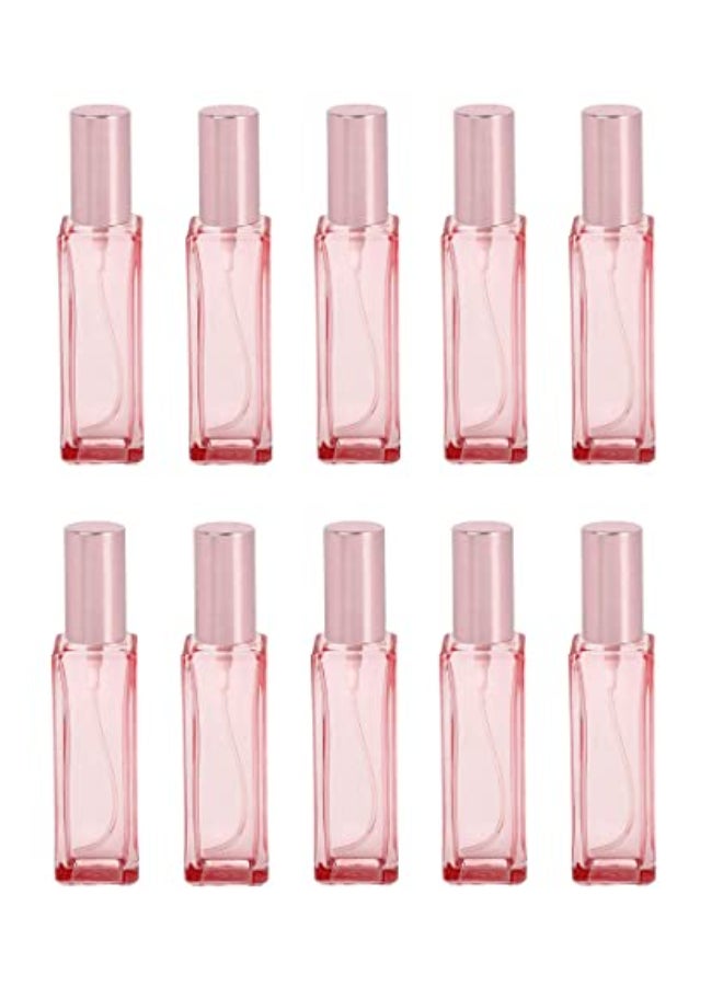 CTKcom 20ML Glass Perfume Bottles Empty Pink Spray Perfume Bottles with Rose Gold Lid Refillable Portable Empty Refillable Perfume Atomizer Vials Refillable Cosmetic Containers for Perfume Essential Oils - Image 1