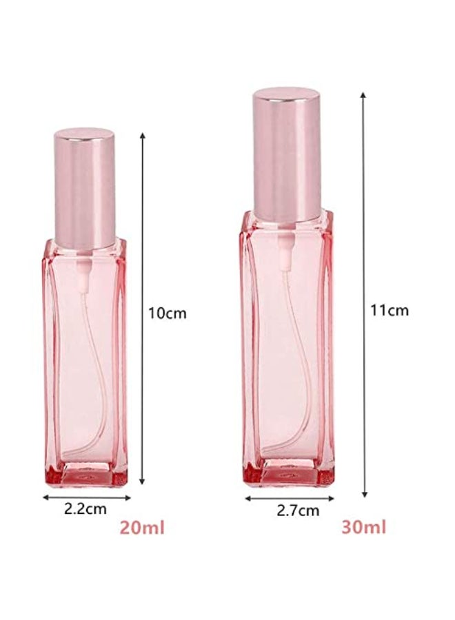 CTKcom 20ML Glass Perfume Bottles Empty Pink Spray Perfume Bottles with Rose Gold Lid Refillable Portable Empty Refillable Perfume Atomizer Vials Refillable Cosmetic Containers for Perfume Essential Oils - Image 3