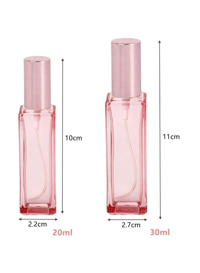 CTKcom 20ML Glass Perfume Bottles Empty Pink Spray Perfume Bottles with Rose Gold Lid Refillable Portable Empty Refillable Perfume Atomizer Vials Refillable Cosmetic Containers for Perfume Essential Oils - Image 4