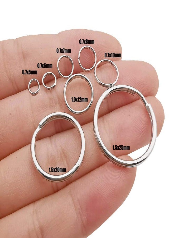 WOCRAFT 500pcs Stainless Steel Split Rings Double Loop Jump Rings Mini Connector Key Rings for Jewelry Making Necklaces Bracelet Earrings (0.7x7mm-12650) - Image 4