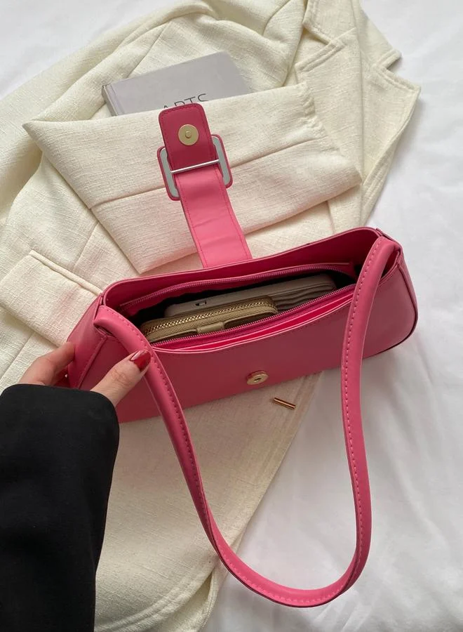 Take Two Buckle Flap Detail Shoulder Bag