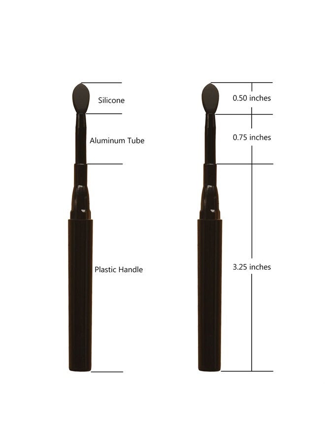 LORMAY 7pcs Silicone Makeup Brushes with Caps. Perfect tools for applying cream or liquid Lip Mask and Eyeshadow (White) - Image 1