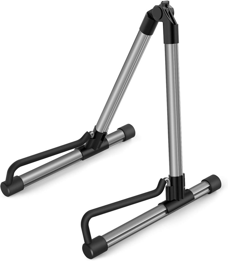 Donner Folding Guitar Stand for Acoustic, Electric, and Classical Guitars - Adjustable for Mandolin, Bass, Banjo, Ukulele (Grey) - Image 1