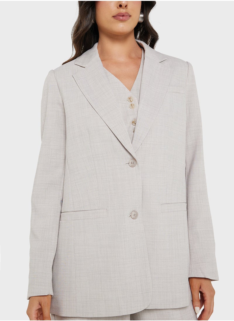 VERO MODA - Oversized Fit Linen Blazer - Image 1