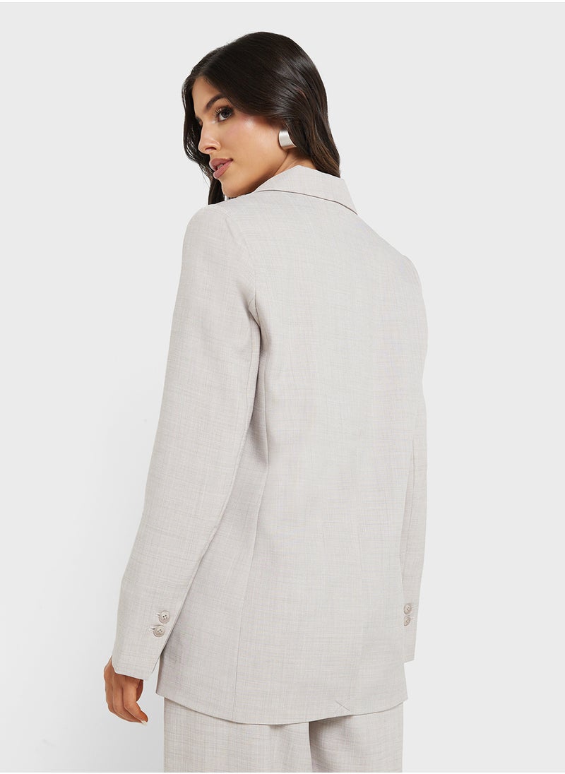 VERO MODA - Oversized Fit Linen Blazer - Image 1