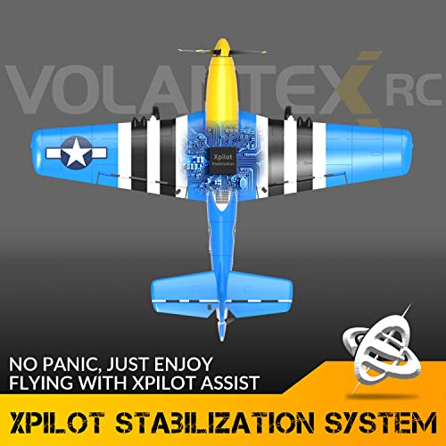 ANTSIR Remote Control Airplane P51 Mustang, 4 Channel RC Plane with 6-Axis Gyro, WW2 Warbird Aerobatic Fighter Glider Park Flyer Gift for Adults & Kids Age 12+ - Image 5