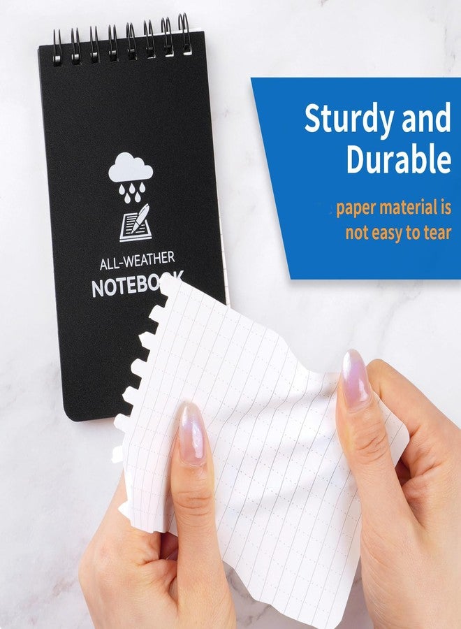 COIDEA Waterproof Notebook, 3 x 5 Pocket Notepad, All Weather Small Pocket Notebook Stone Paper, Mini Spiral Notepad Weatherproof Police Notepad 100 Lined Pages for Outdoor Home Office School, 3 Pack - Image 5